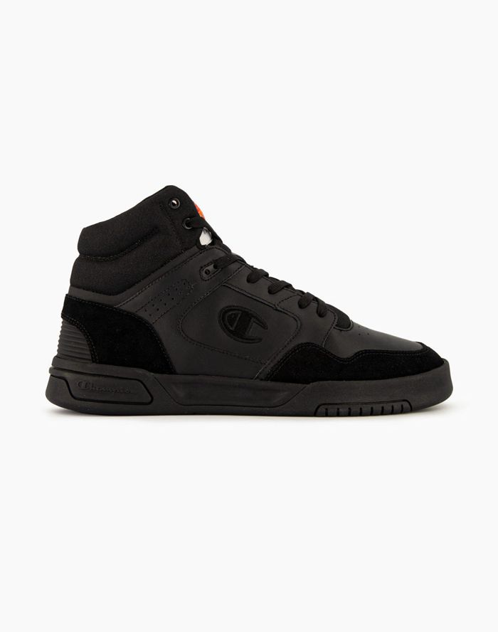 Champion Mens Sneakers NZ - Zone 80 Mid Black ( 8024-AHVQI )